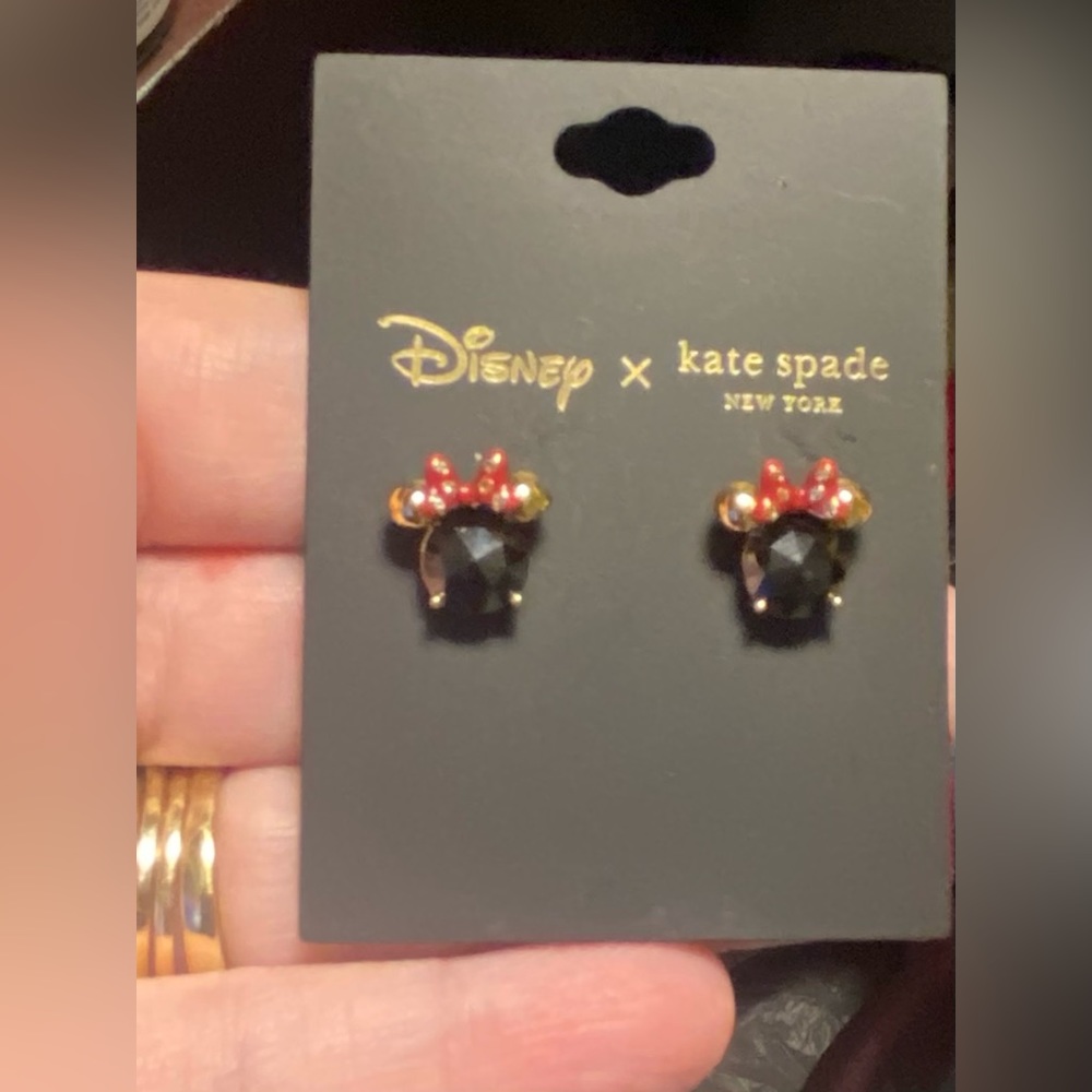 Kate spade Disney Parks Minnie mouse gem earrings studs